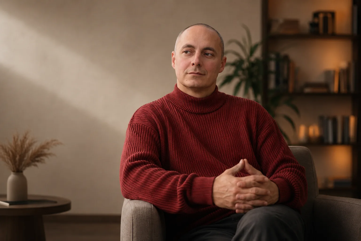 Константин Ольшевский в кабинете